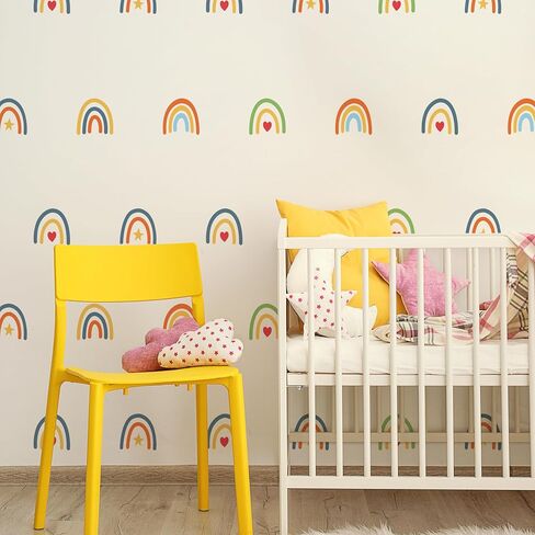 Rainbow Wall Stickers Kids Room Decals Peel and Stick Wall Decals for Living Room Bedroom Nursery Home Decor Playrooms Wall Decals (Color 02) in Saudi Arabia