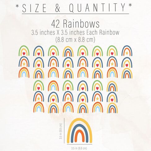 Rainbow Wall Stickers Kids Room Decals Peel and Stick Wall Decals for Living Room Bedroom Nursery Home Decor Playrooms Wall Decals (Color 02) in Saudi Arabia