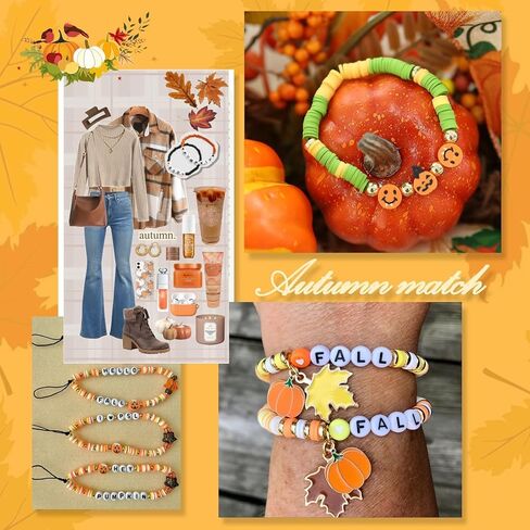 Megoogo Halloween Clay Beads Bracelet Making Kit, 2340 pcs Polymer Heishi Flat Round Beads with 145 pcs Charm Beads for Jewelry Making Kit Friendship Bracelets Making DIY Crafts in Kuwait