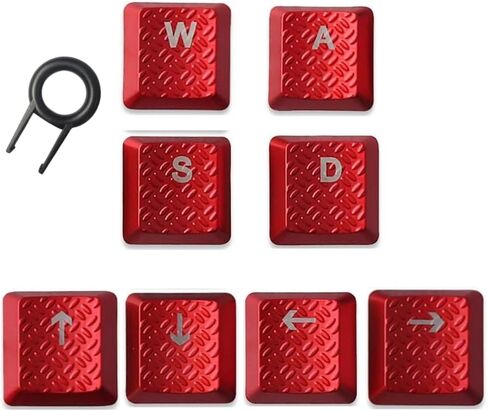 أغطية مفاتيح WASD بإضاءة خلفية تعمل باللمس ومفاتيح أسهم يسار يمين لأعلى وأسفل بديلة للوحة مفاتيح الألعاب الميكانيكية Logitech G813 G815 G913 G915 TKL RGB باللون الأحمر in Kuwait