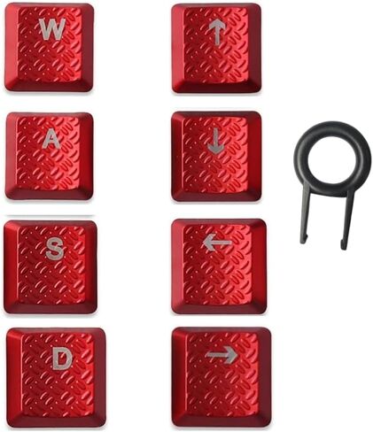 أغطية مفاتيح WASD بإضاءة خلفية تعمل باللمس ومفاتيح أسهم يسار يمين لأعلى وأسفل بديلة للوحة مفاتيح الألعاب الميكانيكية Logitech G813 G815 G913 G915 TKL RGB باللون الأحمر in Kuwait