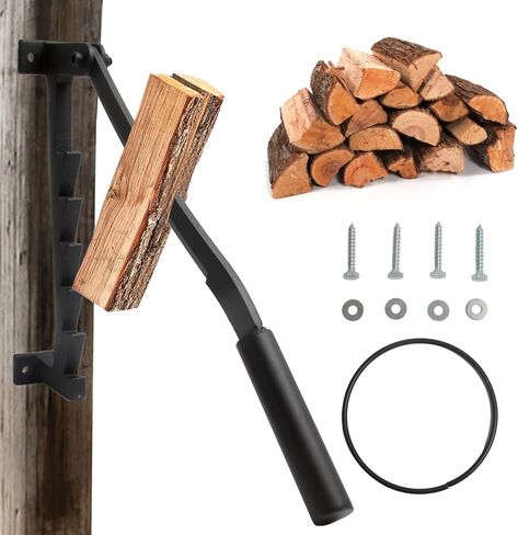 Ownsig Wall Mounted Firewood Splitter, Metal Kindling Splitter for Wood, Manual Portable Firewood Cutter for Indoor or Outdoor(Suitable for Dry Cedar and Pine) in Kuwait