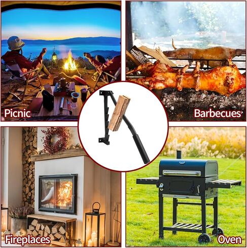 Ownsig Wall Mounted Firewood Splitter, Metal Kindling Splitter for Wood, Manual Portable Firewood Cutter for Indoor or Outdoor(Suitable for Dry Cedar and Pine) in Kuwait
