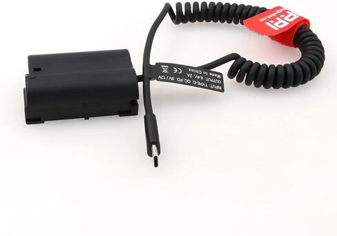DRRI DMW-DCC8 Dummy Battery to USB C PD Power Cable for Lumix DMC-FZ300 FZ2000 FZ2500 DMC G5 in Saudi Arabia