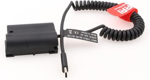 DRRI DMW-DCC8 Dummy Battery to USB C PD Power Cable for Lumix DMC-FZ300 FZ2000 FZ2500 DMC G5 in Saudi Arabia