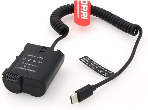 DRRI DMW-DCC8 Dummy Battery to USB C PD Power Cable for Lumix DMC-FZ300 FZ2000 FZ2500 DMC G5 in Saudi Arabia