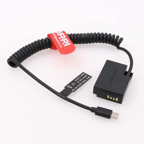 DRRI DMW-DCC8 Dummy Battery to USB C PD Power Cable for Lumix DMC-FZ300 FZ2000 FZ2500 DMC G5 in Saudi Arabia