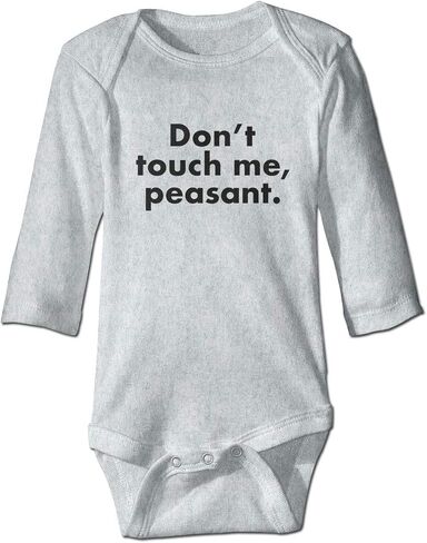 Don't Touch Me Peasant Baby Bodysuit Long Sleeve Newborn Unisex Rompers Playsuit in Kuwait