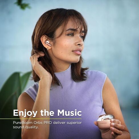 PureGear PureBoom Orbs PRO Active Noise Cancelling Wireless Earbuds with Zinc Alloy Case for iPhone & Android, Wireless Charging, Immersive Sound, Reduce Noise, Stereo in-Ear Headphones (Gun Metal) in Kuwait