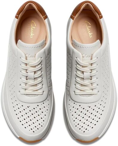 Clarks Women's Tivoli Grace Sneakers, Off White Leather, 8 in Saudi Arabia