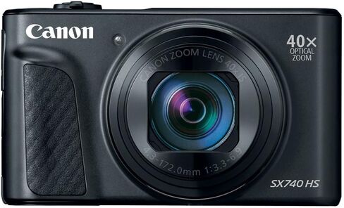 Canon PowerShot SX740 HS 20.3MP 40xOptical Zoom with 4K Video Recording 2956C001 (Silver) + 32GB Deluxe Accessory Bundle in Saudi Arabia