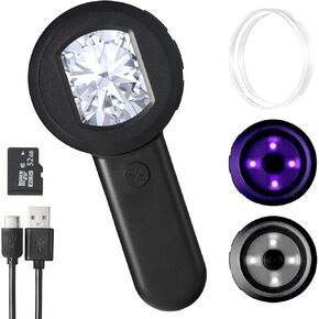 Microscope for Kids, 100X Digital Magnifying Glass with Screen & Camera Function, Handheld Kids Magnifier for Christmas Birthday Gifts and Education Hobby- (32GB TF Card,Compatible Mac/PC)