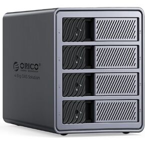 ORICO 4 Bay Hard Drive Enclosure USB 3.0 for SATA2.5/3.5 inch SSDs HDDs Max up to 88TB for External Direct Attached Storage Tray less( Alluminum Alloy) -9848U3