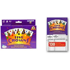 لوحة النتائج Five Crowns - ورقة نتائج بديلة مكونة من 130 صفحة، بطاقة نقاط لعبة البطاقات، مسارات 7 لاعبين في وقت واحد، هدية للأطفال، هدايا عيد الميلاد in Kuwait