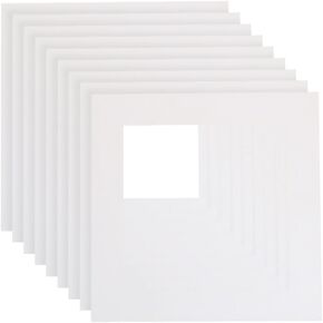 GSHLLO 10 Pcs Photo Frame Mats Picture Frame Paper Mounts Picture Frame Mattes Photo Card Boards Picture Display Cardboards Square Paper Photo Frames for Artwork Painting