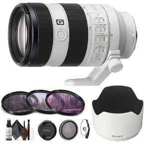 Sony FE 70-200mm f/4 Macro G OSS II Full-Frame Compact Telephoto Zoom Lens E Mount (SEL70200G2) + Filter Kit + Cap Keeper + Cleaning Kit