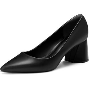 ALICEPUB Womens Black Heels Chunky Closed Toe Block Heel Pumps, Party Dress Shoes for Women 2.5 Inch Heels Comfortable Business Casual Shoes Women Office Shoes Professional Shoes for Women, Size 8.5