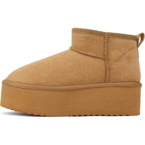 Soda “Benji" ~ Women Round Toe Flatform Sherpa-lined Ankle Bootie