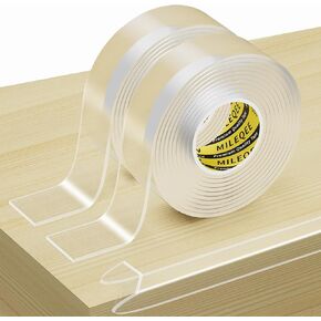 4Pack Clear Edge Protector Strip,1.18in x 16.4FT(65.6FT Total), Sharp Edge Wrap Cover Tape,Self Adhesive Protective Bumper Guards for Cabinet Door Desk Table Furniture,Kitchen Countertop,Waterproof