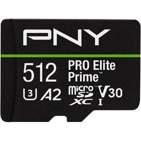 PNY 256GB PRO Elite Prime™ C10 U3 V30 A2 microSDXC Flash Memory Card – Ultra-Fast Speeds, Read 200MB/s, Write 150MB/s, 4K UHD, Full HD, UHS-I, for Smartphones, Drones, Action Cameras, 2-Pack