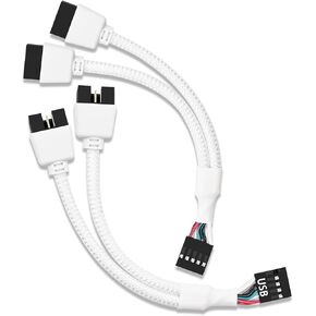 مقسم رأس USB من COMeap، كابل رأس USB 2.0 إلى 9 دبوس للوحة الأم، كابل رأس تمديد مزدوج 9 دبوس للكمبيوتر الشخصي، محور USB للوحة الأم الداخلية (حزمة من 2) in Kuwait