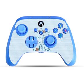 Glossy Glitter Gaming Skin Compatible with PowerA Xbox Series X|S Enhanced Wired Controller - Coffee Understands Me - Premium 3M Vinyl Protective Wrap Decal Cover | Crafted in The USA by MightySkins