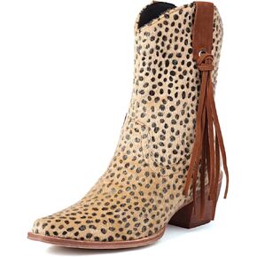 Scaoruki Women Fashion Cowgirl Ankle Boots