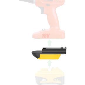 Adapter Only for Black & Decker Firestorm 18V Ni-CD Tools (Not for 18V or 20V Li-ion Tools) - Compatible with DeWalt 20V MAX Li-Ion Batteries for Powering, No Charging Function, 1 Adapter Only