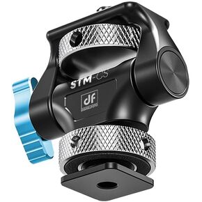 DF DIGITALFOTO Camera Monitor Mount with 1/4 Locating Pin Mount for ARRI, Stretchable Anti-Twist Pin Swivel and Tilt Adjustable Field Monitor Mount for 5" & 7" Monitor, STM-AR