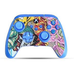 Carbon Fiber Gaming Skin Compatible with PowerA Xbox Series X|S Enhanced Wired Controller - Graffiti Wild Styles - Premium 3M Vinyl Protective Wrap Decal Cover | Crafted in The USA by MightySkins