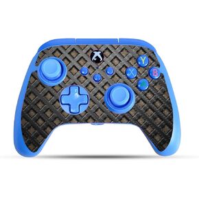 Carbon Fiber Gaming Skin Compatible with PowerA Xbox Series X|S Enhanced Wired Controller - Black Wall - Premium 3M Vinyl Protective Wrap Decal Cover | Crafted in The USA by MightySkins