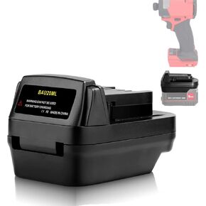 Battery Adapter for Bauer for Milwaukee Tool, BAU20MIL Adapter for Bauer 20V Lithium Battery Convert to for Milwaukee 18V Power Tools (No Battery)