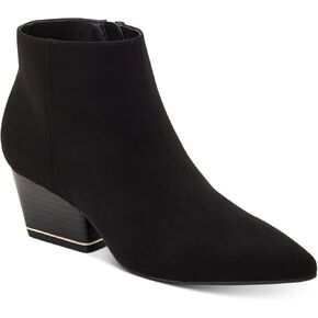 Alfani Womens Armena Faux Suede Pointed Toe Ankle Boots Black 5.5 Medium (B,M)