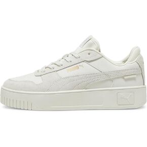 PUMA Women's Carina Street Sneaker, Suede-Vapor Gray-Vapor Gray Gold, 8.5