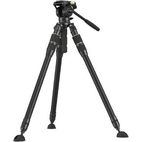 SmallRig FT-S303 FreeSpeed Carbon Fiber Tripod, 59'' Travel Video Tripod with One-Twist Height Adjustment, 360° Fluid Head, Dual-Mode QR Plate, Weighs 6.4lbs, Max Load 13.2lbs / 6kg for Camera-4643