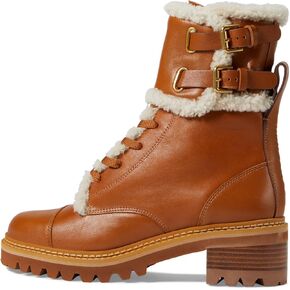 See by Chloe Mallory Combat Shearling Bootie