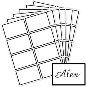 Starboling Name Tag Stickers,200 Pcs 3"x2" Red Plain Name Tag Stickers Colorful Border Name Tag Labels,for Office,Meeting,School and Home（Red）