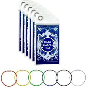 Cruise Luggage Tags,Cruise Luggage Tags for Royal Caribbean Ships and Celebrity, 12Pack Clear Tags Cruise Travel Essentials