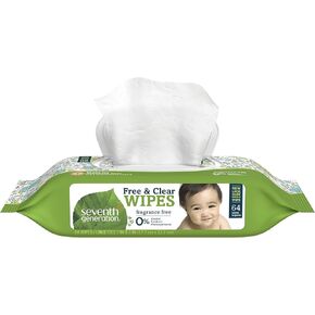 Seventh Generation Thick & Strong Free and Clear Baby Wipes with Flip Top Dispenser, 768 Count