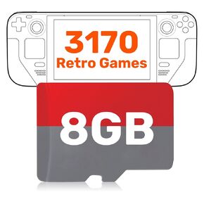 Game TF Card for Retro Gaming Console with 3170 Retro Games, 9 Emulators Emulator Console Retro Game Console Card for Handheld Game Console, Plug & Play Video Games 8G, 120MB/s
