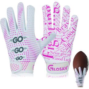Football Gloves for Kids, Youth, and Adults - Super Sticky Silicone Receiver Gloves for Men and Women