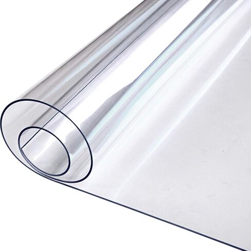VEVOR Plastic Table Cover, 54 x 54 Inch 1.5 mm Thick Clear Table Protector, Square PVC Desk Mat, Waterproof & Easy Cleaning Desk Pad Tablecloth, for Office Dresser Dining Room Table Night Stand in Saudi Arabia