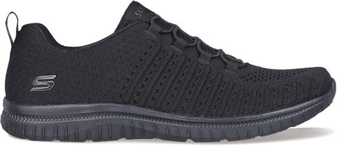 Skechers Sport Women's Women's Virtue 10 Wide Sneaker, Black/Black=BBK in Saudi Arabia