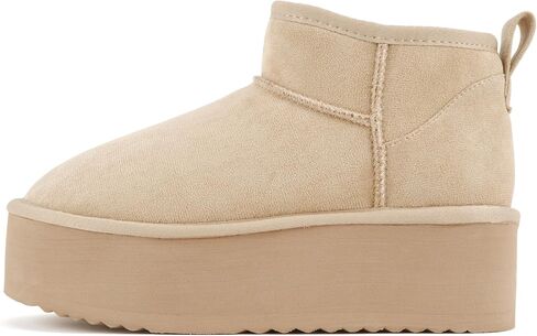 Soda “Benji" ~ Women Round Toe Flatform Sherpa-lined Ankle Bootie in Saudi Arabia
