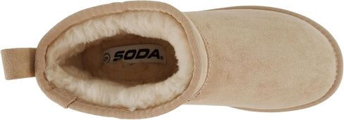 Soda “Benji" ~ Women Round Toe Flatform Sherpa-lined Ankle Bootie in Saudi Arabia