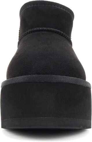 Soda “Benji" ~ Women Round Toe Flatform Sherpa-lined Ankle Bootie in Kuwait