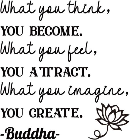 SUPERDANT Lotus Wall Stickers Motivational Wall Decals Lotus Peel and Stick Wall Decor Inspirational Text Vinyl Wall Art Sticker for Bedroom Living Room Wall Decor Black 60x30CM in Saudi Arabia