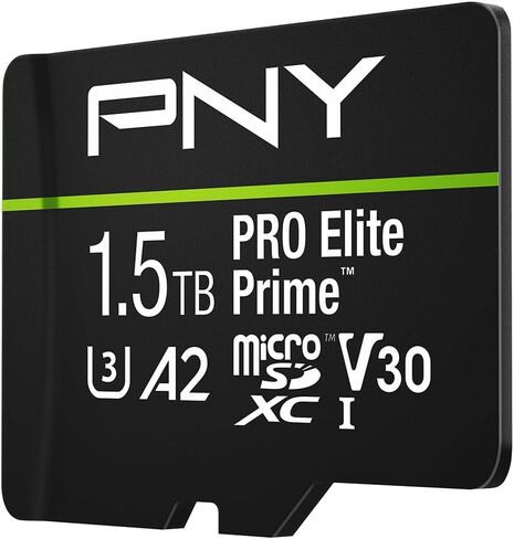 PNY 256GB PRO Elite Prime™ C10 U3 V30 A2 microSDXC Flash Memory Card – Ultra-Fast Speeds, Read 200MB/s, Write 150MB/s, 4K UHD, Full HD, UHS-I, for Smartphones, Drones, Action Cameras, 2-Pack in Kuwait