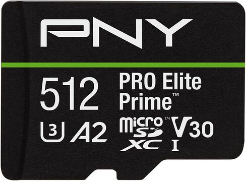 PNY 256GB PRO Elite Prime™ C10 U3 V30 A2 microSDXC Flash Memory Card – Ultra-Fast Speeds, Read 200MB/s, Write 150MB/s, 4K UHD, Full HD, UHS-I, for Smartphones, Drones, Action Cameras, 2-Pack in Kuwait
