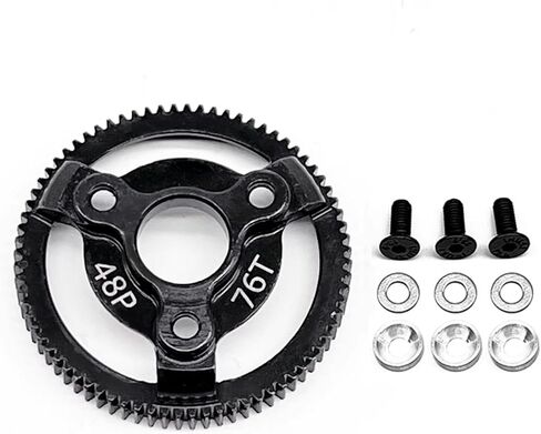 RC 48P 72T & 76T Spur Gear من الفولاذ الصلب المقوى جزء ترقية لـ Traxxas 1/10 Slash Stampede Rustler Bandit 2WD VXL XL-5 F-150 SVT، (72T & 76T) in Kuwait